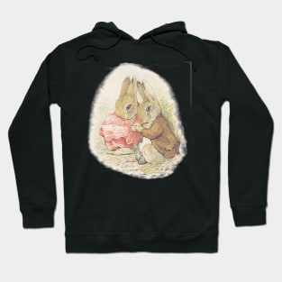 Cuddling Rabbit Couple - Beatrix Potter Hoodie